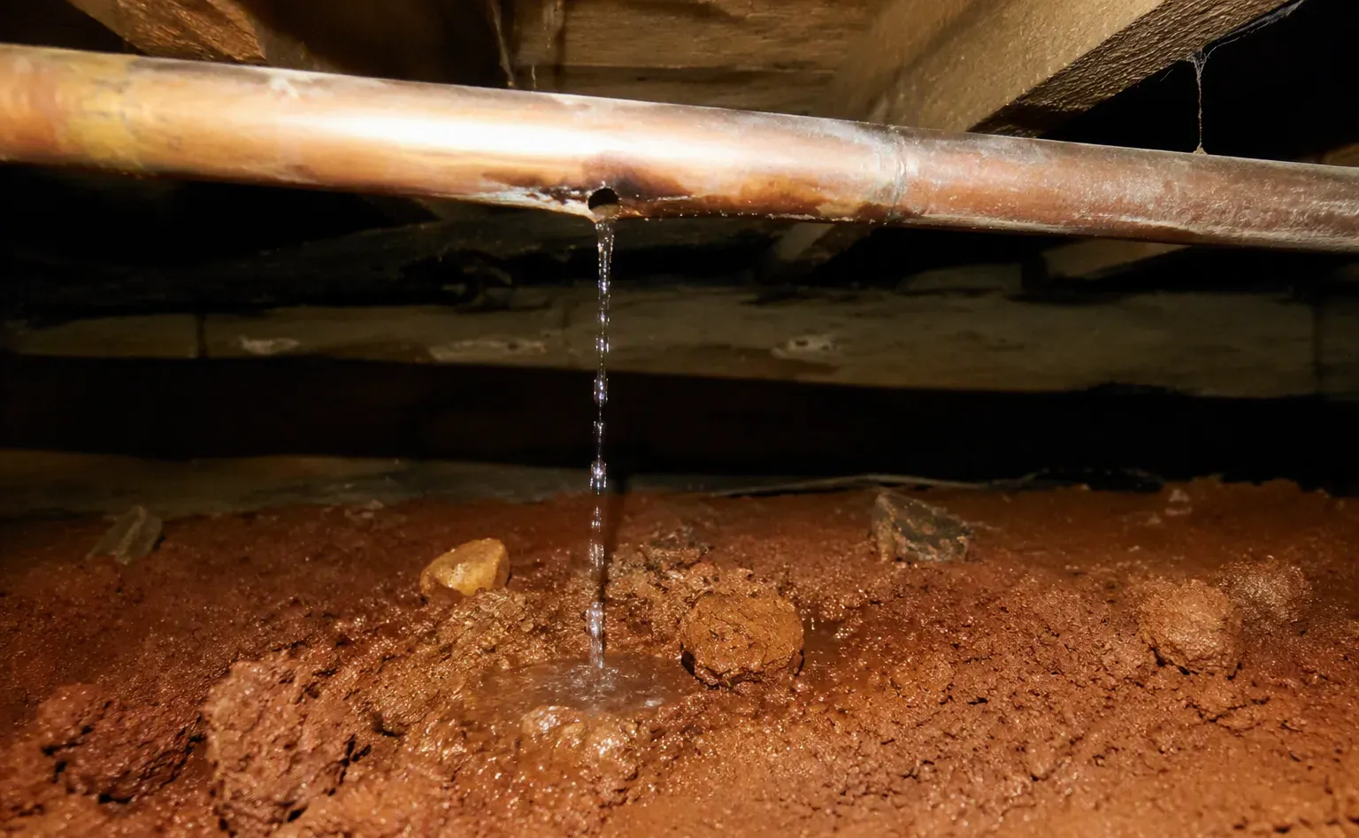 Burst pipe repair and water cleanup in a Gastonia bathroom