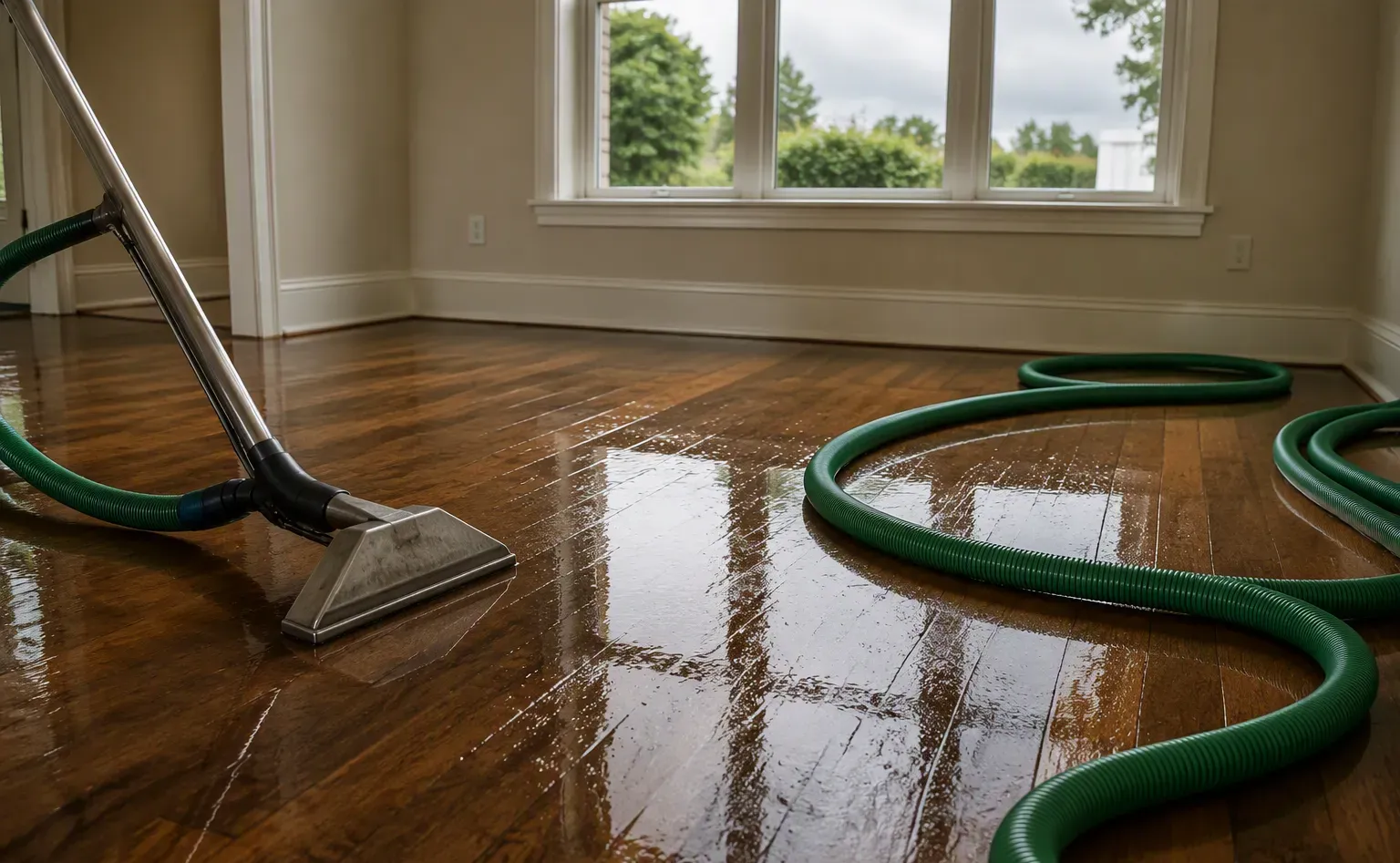 Water extraction and standing water removal in a Gastonia home